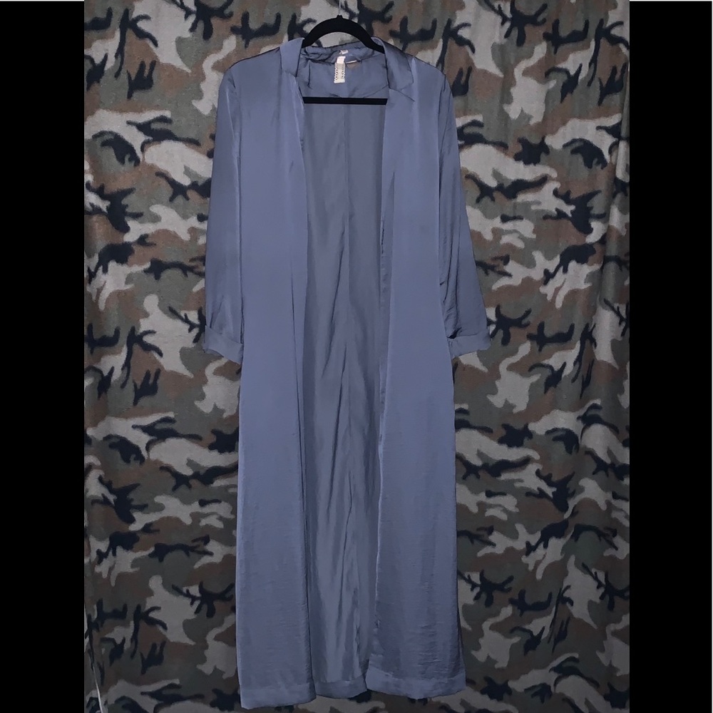 Blue H&M trench style duster